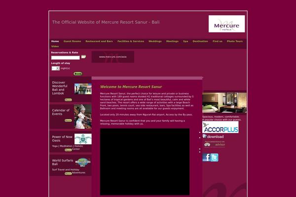 mercureresortsanur.com site used Mercure