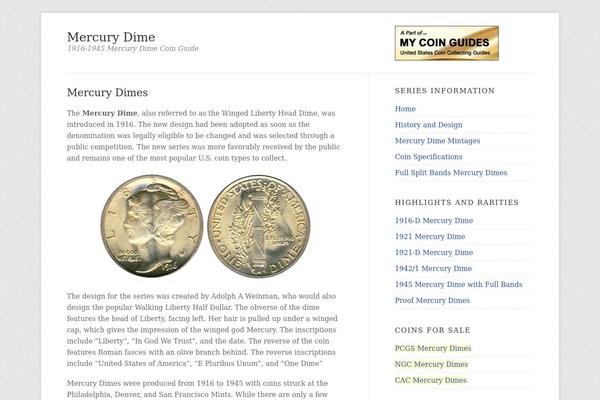 mercurydime.net site used Mobile-adaptation