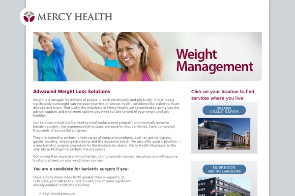 mercyhealthweightmanagement.com site used Mercy