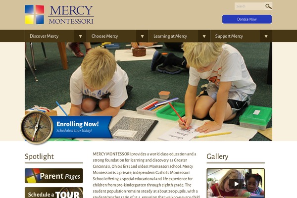 mercymontessori.org site used Mercy