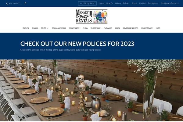 Divi Child theme site design template sample