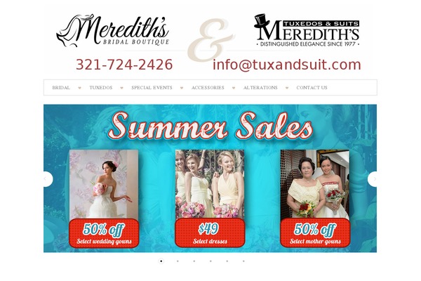 meredithsbridal.com site used Theme1429