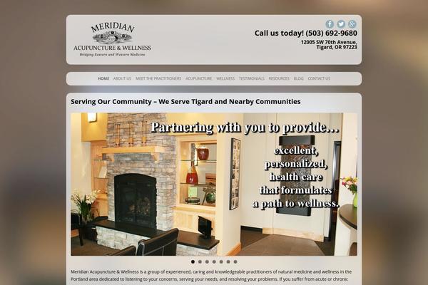 Meridian theme site design template sample