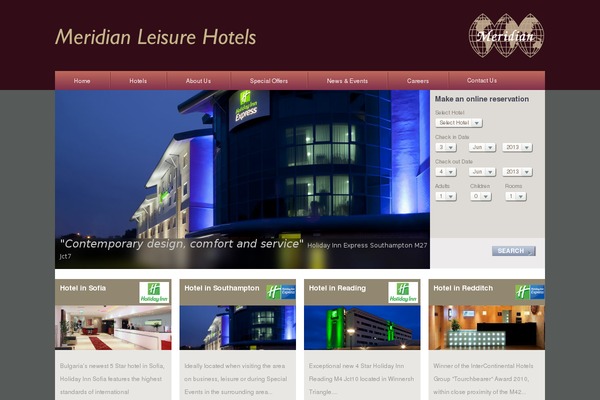 meridianleisurehotels.com site used Meridian