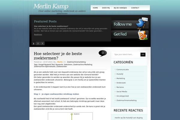 TweetMeBlue theme site design template sample