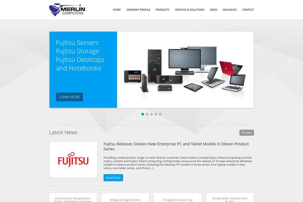 Merlin theme site design template sample