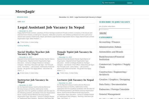FastNews Light theme site design template sample