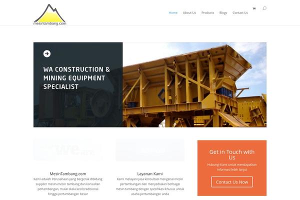 mesintambang.com site used Divi