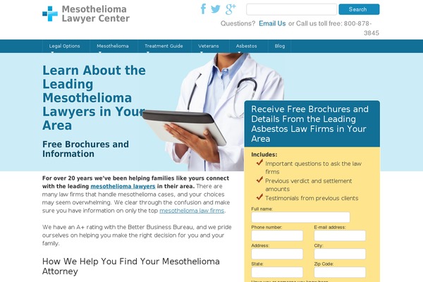 mesotheliomalawyercenter.org site used Mesotheliomalawyercenter