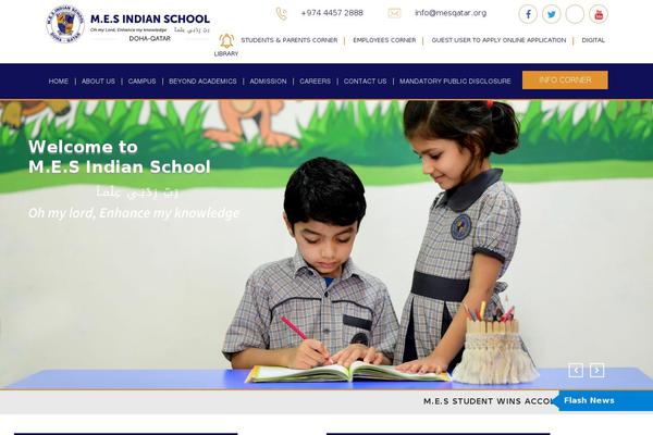 Mes theme site design template sample