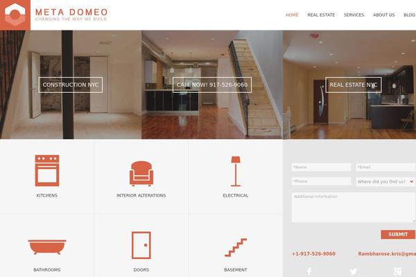 Construction theme site design template sample