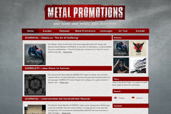 Site using Flash MP3 Player plugin