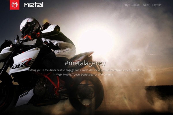 Metal theme site design template sample
