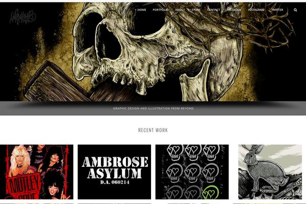 metalbandart.com site used Arras WP theme