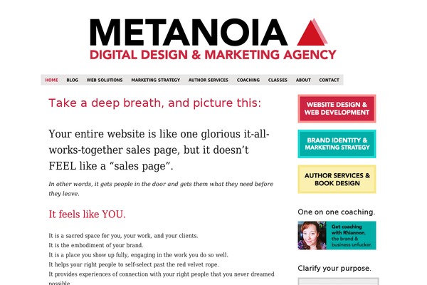 metanoiadigital.com site used Thesis_2