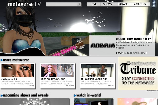 metaversetv.com site used Tvtheme