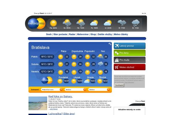 meteopress.sk site used Meteopress