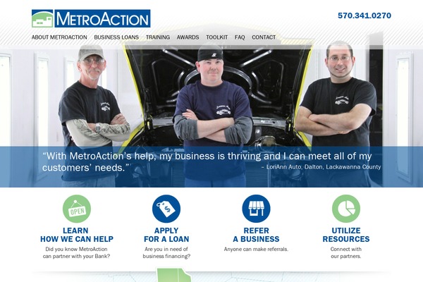 metroaction.org site used Metro-theme