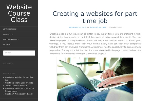 Flat theme site design template sample