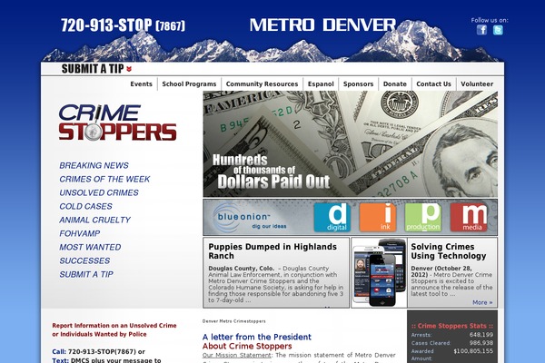 metrodenvercrimestoppers.com site used Crimestoppers