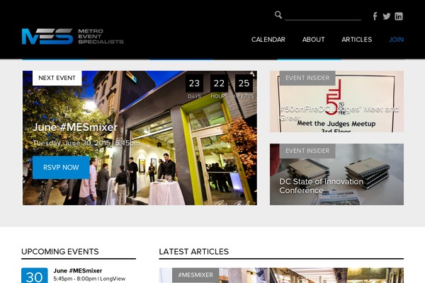 metroevents.org site used Mes