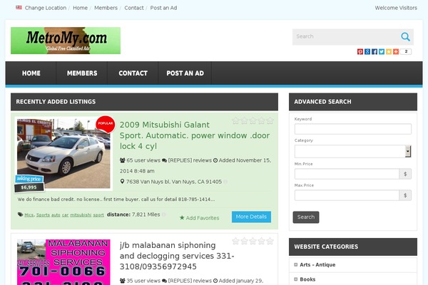 template_classifieds_boats theme websites examples