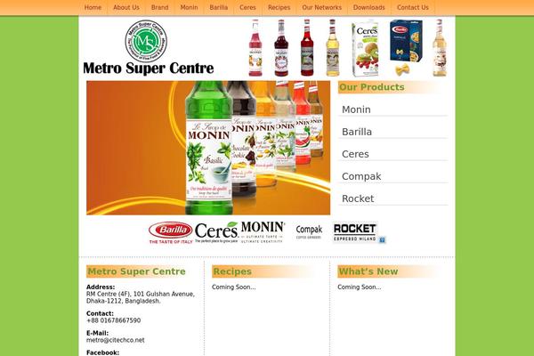Metro theme site design template sample