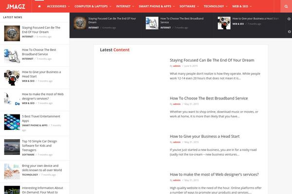 Jmagz theme site design template sample