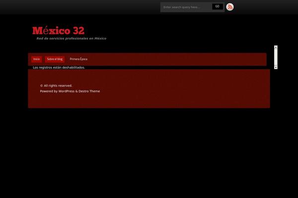 Destro theme site design template sample