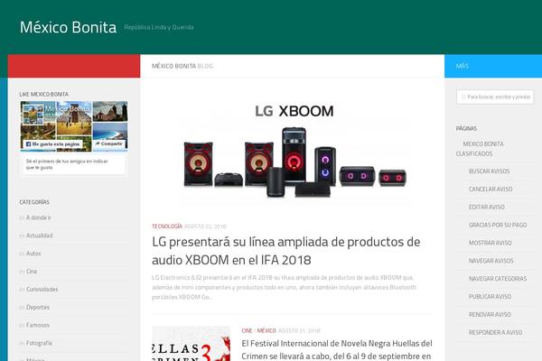 Hueman theme site design template sample