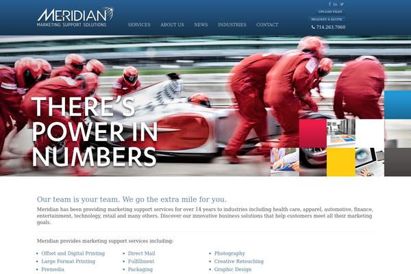 Meridian theme site design template sample