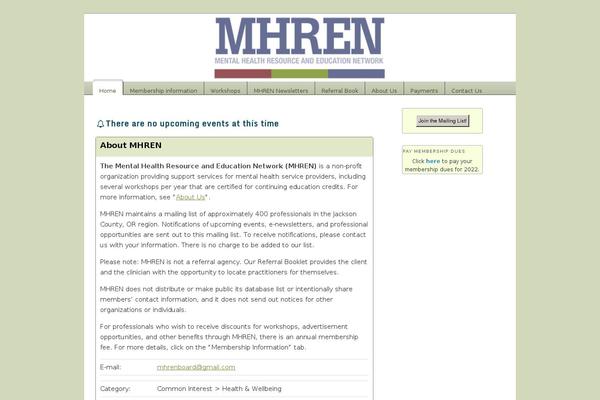 Site using Template-events-calendar plugin
