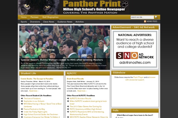 Enterprise theme site design template sample