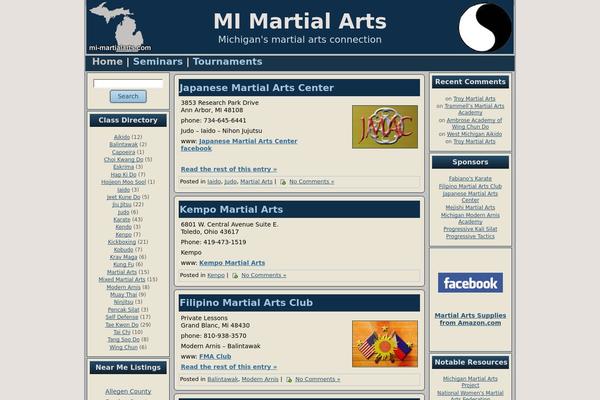 Site using Customized Recent Comments plugin