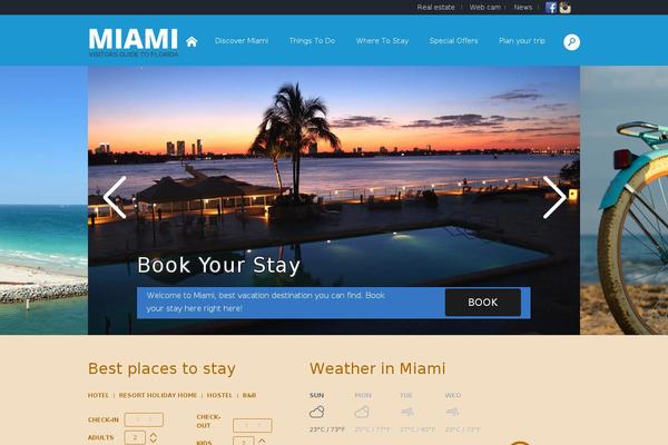 Miami theme site design template sample