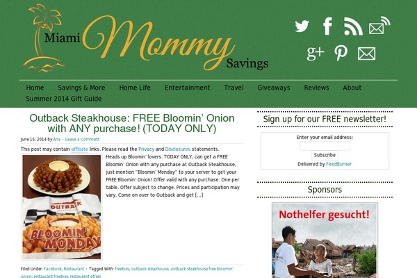 Foodie Pro theme site design template sample