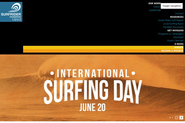 miamisurfrider.org site used Surfrider