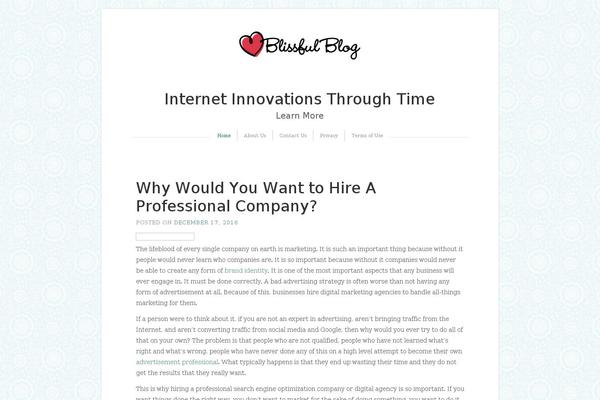 Blissful-blog-wpcom theme site design template sample