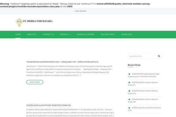 Site using Revolution Slider plugin