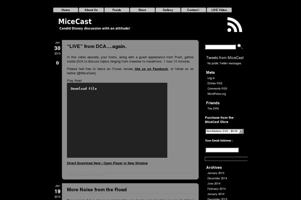 Site using FLV Embed plugin