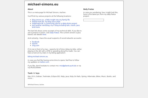 Site using cookieBAR plugin