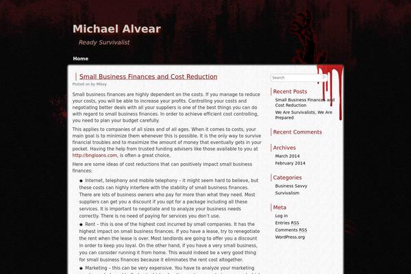 Zombie Apocalypse theme site design template sample