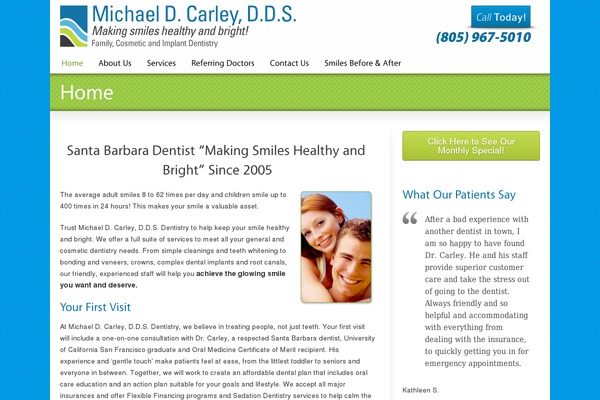Site using HMS Testimonials plugin