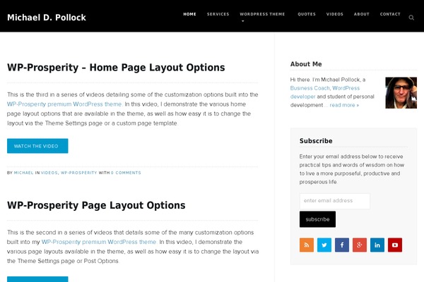 WP-Prosperity theme site design template sample