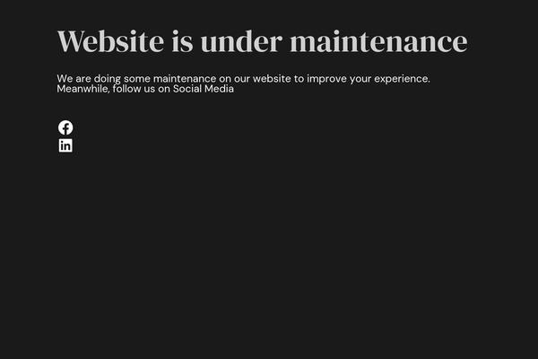 Site using WP Maintenance Mode plugin