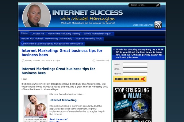 Site using Covertmessenger plugin