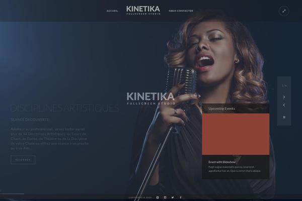 Kinetika theme site design template sample