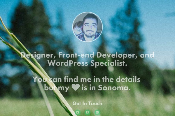 The One Pager theme site design template sample