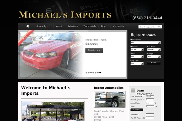 Automotive theme site design template sample