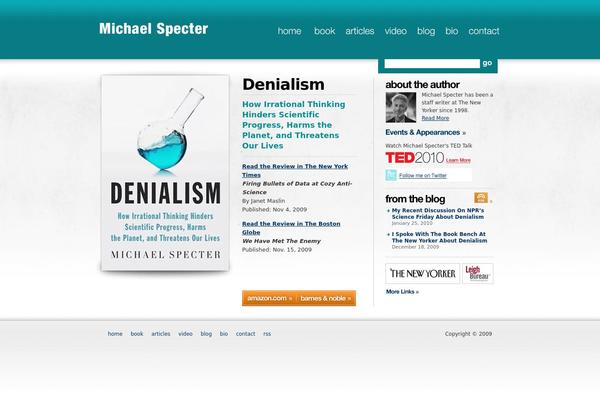 michaelspecter.com site used Blueleatherwp_theme